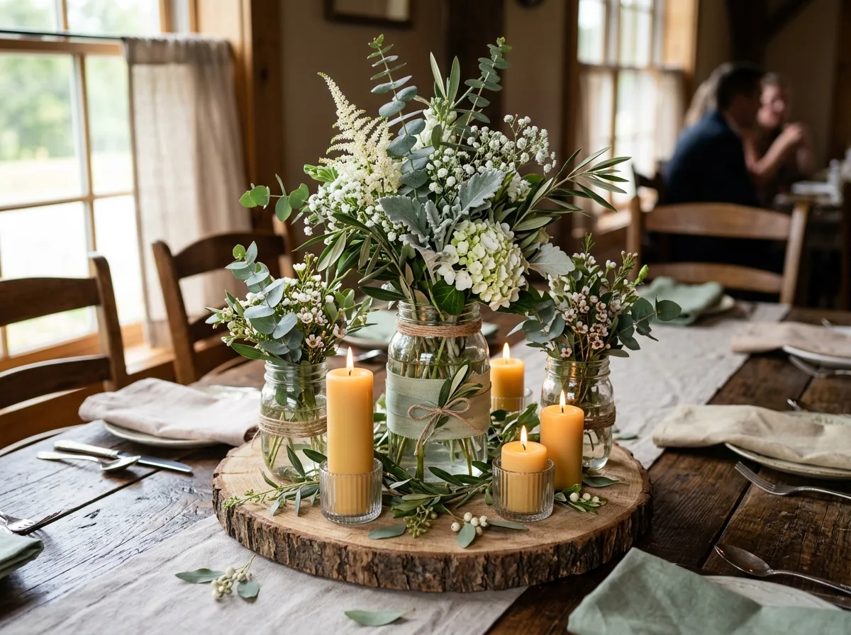 Simple Farmhouse Centerpiece Idea for 10 rustic farmhouse st. patrick's day decor ideas